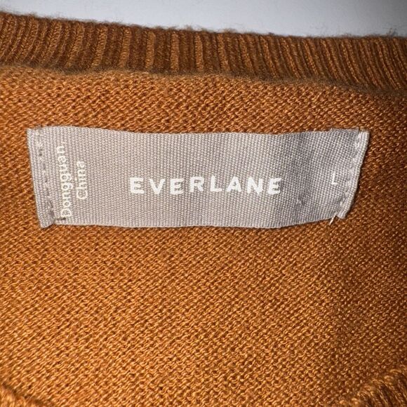 Everlane No-Sweat Sweater Uniform Cotton Coolmax Cinnamon Copper Brown Men Large - Picture 7 of 10